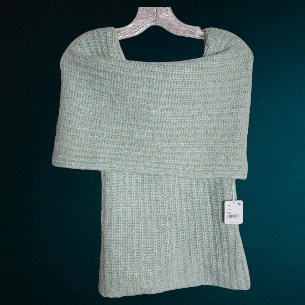 Free People Off Shoulder Sweater Slouchy Cowl Sleevless XS‎